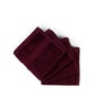 Cranberry Crush 100% Organic Cotton Solid 550 GSM Face Towels Pack of 4