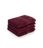 Cranberry Crush 100% Organic Cotton Solid 550 GSM Face Towels Pack of 4
