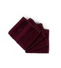 Cranberry Crush 100% Organic Cotton Solid 550 GSM Face Towels Pack of 4
