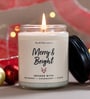Cranberry Scented Christmas Candle Festive Holiday Fragrance in Decorative Glass Jar