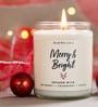 Cranberry Scented Christmas Candle Festive Holiday Fragrance in Decorative Glass Jar