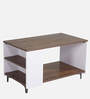 Crate Coffee Table In Brown & White Finish