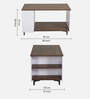 Crate Coffee Table In Brown & White Finish