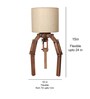 Crawler Wooden Table Lamp with Jute Shade & Brown Base