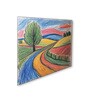 Crayon Hand Drawn Canvas Wall Painting Set of 2 Black Frame