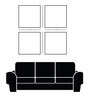 Crayon Hand Drawn Canvas Wall Painting Set of 2 Black Frame
