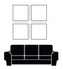 Crayon Hand Drawn Canvas Wall Painting Set of 2 Stretch Canvas Frame