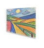 Crayon Hand Drawn Canvas Wall Painting Set of 2 Stretch Canvas Frame