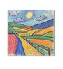 Crayon Hand Drawn Canvas Wall Painting Set of 2 Stretch Canvas Frame