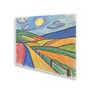 Crayon Hand Drawn Canvas Wall Painting Set of 2 White Frame