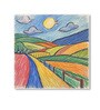 Crayon Hand Drawn Canvas Wall Painting Set of 2 White Frame