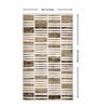 Cream & Beige Abstract Polyester 5 x 7 Feet Machine Made Carpet