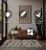 Cream & Beige Abstract Polyester 5 x 7 Feet Machine Made Carpet