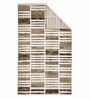 Cream & Beige Abstract Polyester 5 x 7 Feet Machine Made Carpet