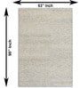 Cream Geometric Wool And Cotton 5 X 8 Ft Hand Tufted Carpet