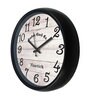 Cream & Black Plastic Analog Wall Clock