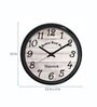 Cream & Black Plastic Analog Wall Clock