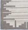 Cream Abstract Wool And Cotton 5 X 8 Ft Hand Tufted Carpet