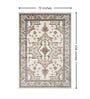 Cream & Brown Traditional PP Heatset 6 x 9 Feet  Machine -Made Carpet