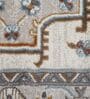 Cream & Brown Traditional PP Heatset 6 x 9 Feet  Machine -Made Carpet