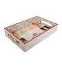 Cream & Gold MDF Wood Rani  Rectangle Serving Tray