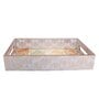 Cream & Gold MDF Wood Rani  Rectangle Serving Tray
