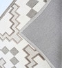 Cream Geometric Wool And Cotton 5 X 8 Ft Hand Tufted Carpet