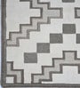 Cream Geometric Wool And Cotton 5 X 8 Ft Hand Tufted Carpet