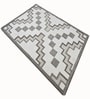 Cream Geometric Wool And Cotton 5 X 8 Ft Hand Tufted Carpet
