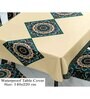 Cream & Green Solids 7 Pcs PVC & Spandex Table Cover With 6 Chair Cover