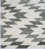 Cream Geometric Wool And Cotton 5 X 8 Ft Hand Tufted Carpet