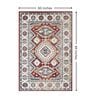Cream & Maroon Traditional PP Heatset 5 x 7 Feet  Machine -Made Carpet