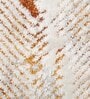 Cream & Orange Abstract Polyester 6 x 9 Feet Machine Made Carpet