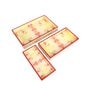 Cream & Red MDF Wood Versace (Set of 3) Serving Tray