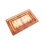 Cream & Red MDF Wood Versace (Set of 3) Serving Tray