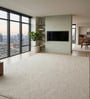 Cream / White Geometric Wool And Cotton 5 X 8 Ft Hand Tufted Carpet