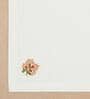 Cream (16 x16 ) Floral Hand Embroidered Cotton (Set of 6) Napkin Sets