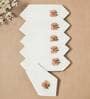 Cream (16 x16 ) Floral Hand Embroidered Cotton (Set of 6) Napkin Sets