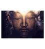 Buddha In Cream Canvas Framed Art Print (33 x 21 Inches)