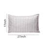 Cream Patterned 210TC Jute 17 x 27 Inches Pillow Covers (Set of 2)