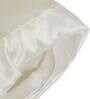 Cream Solid 210TC Satin 17 x 27 Inches Pillow Covers (Set of 2)