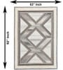 Cream Abstract Wool And Cotton 5 X 8 Ft Hand Tufted Carpet