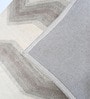 Cream Geometric Wool And Cotton 5 X 7 ft Hand Tufted Carpet
