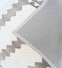 Cream Taupe Geometric Wool And Cotton 5 X 8 Ft Hand Tufted Carpet