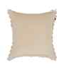Cream Velvet Abstract 16X16 Inches Cushion Covers (Pack of 2)