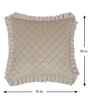 Cream Velvet Geometric 16X16 Inches Cushion Covers (Pack of 2)