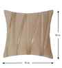 Cream Velvet Striped 16X16 Inches Cushion Covers (Pack of 2)