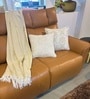 Solace Cream 100% Cotton 50x90 Inches Sofa Throw