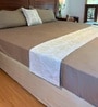 Beige 100% Cotton 18x96 Inches Embroidered Bed Runner