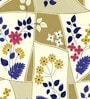 Cream 180 TC Floral Cotton Fitted Double Bedsheet 2 Pillow covers